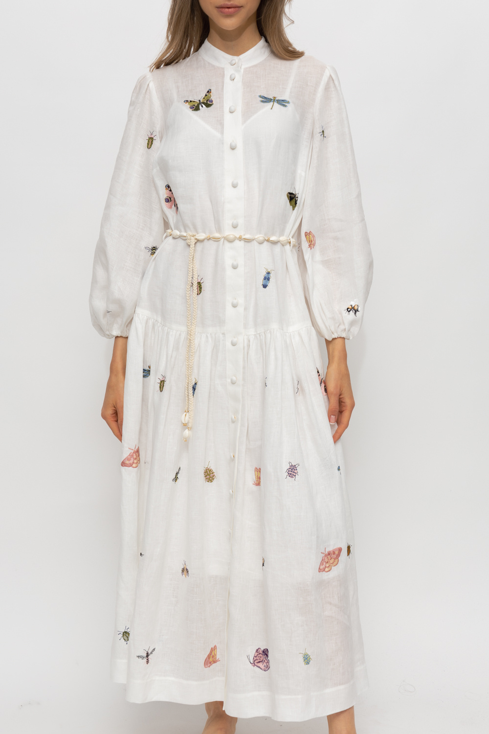 White Linen maxi dress Zimmermann Vitkac GB